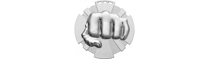 GOLD / SILVER / BRONZE 80MM FIST MEDAL